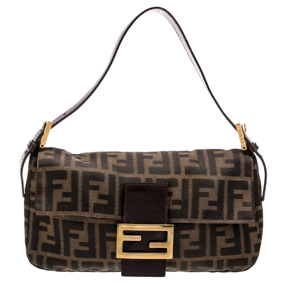 Fendi Zucca Gold Hardware Baguette